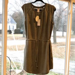 🆕TE VERDE DRAWSTRING DRESS SOFT LIGHTWEIGHT,SZ LG